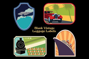 Blank Vintage Luggage Labels