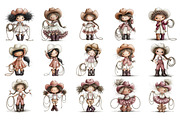 Cute Cowgirl PNG Clipart Bundle, a Person Illustration by Nicolle's Colorful Art (Thumbnail 4 of 6)