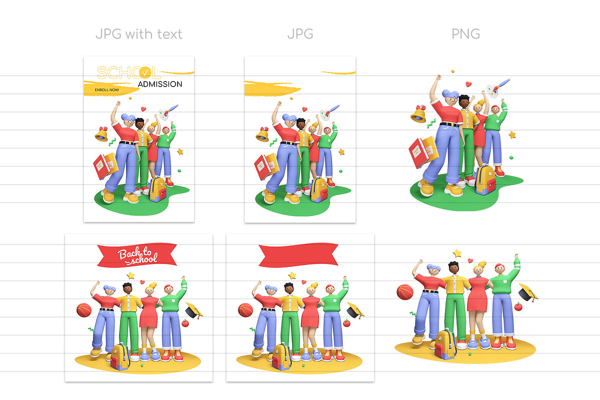 School 3D Illustrations, an Education Illustration by Boyko Pictures (Photo 9 of 14)