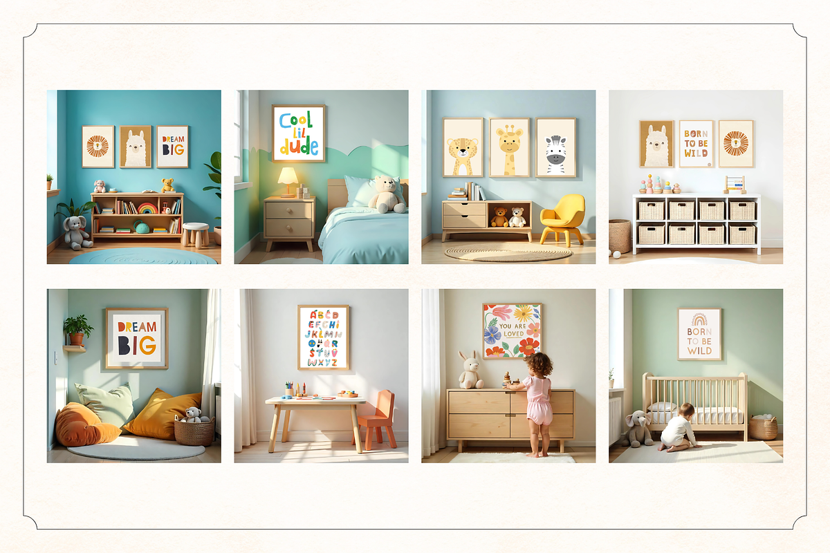 50 Kids Nursery Mockups for Canva, a Household Mockup by Matisse Studio (Photo 9 of 10)