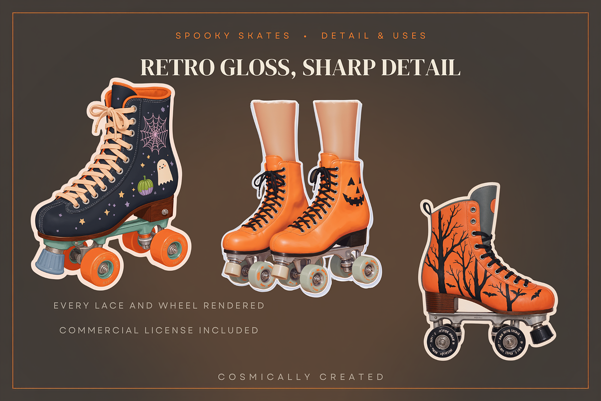 Halloween Roller Skates Clipart, an Object Graphic by Jakayla Digital Co (Photo 15 of 15)