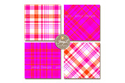Neon Valentine Plaid Digital Papers, a Pattern Graphic by JennyL Designs (Thumbnail 6 of 8)