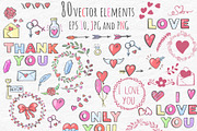 Doodle Love. Big Set, a Seasonal Illustration by HmarkaShop (Thumbnail 2 of 3)