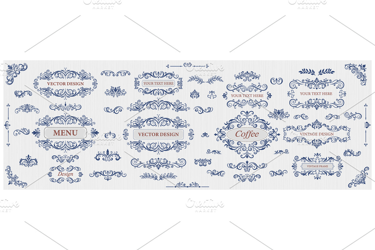 Vintage design elements, a Decorative Illustration by Yayasya