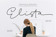 Elista // A Casual Handwritten Font, a Script Font by Walkeren (Thumbnail 1 of 18)