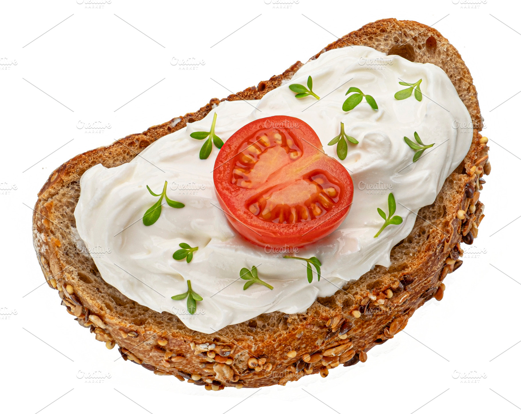 Rye toasted bread with cream cheese, a Food & Drink Photo by Max Lashcheuski