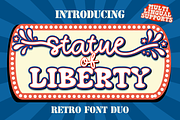 Statue of Liberty is Retro duo font, a Handwritten Font by Brown Cupple (Thumbnail 1 of 9)