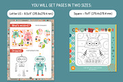 Activities for kids Robots pages, an Education Illustration by Nursery Art (Thumbnail 2 of 8)