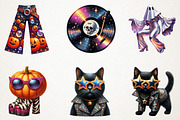Disco Halloween Clipart, an Illustration by RobertsArt (Thumbnail 6 of 7)