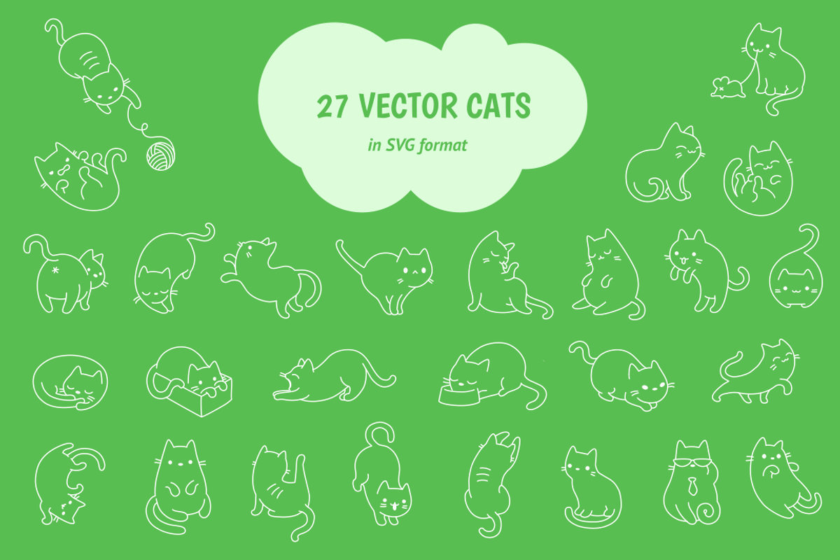 Meowers, a Pattern Graphic by Iconka (Photo 3 of 3)