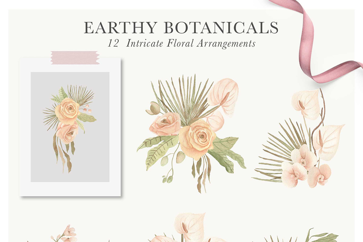 Earthy Botanicals Florals & Leaves, a Decorative Illustration by Momo Studio (Photo 2 of 12)