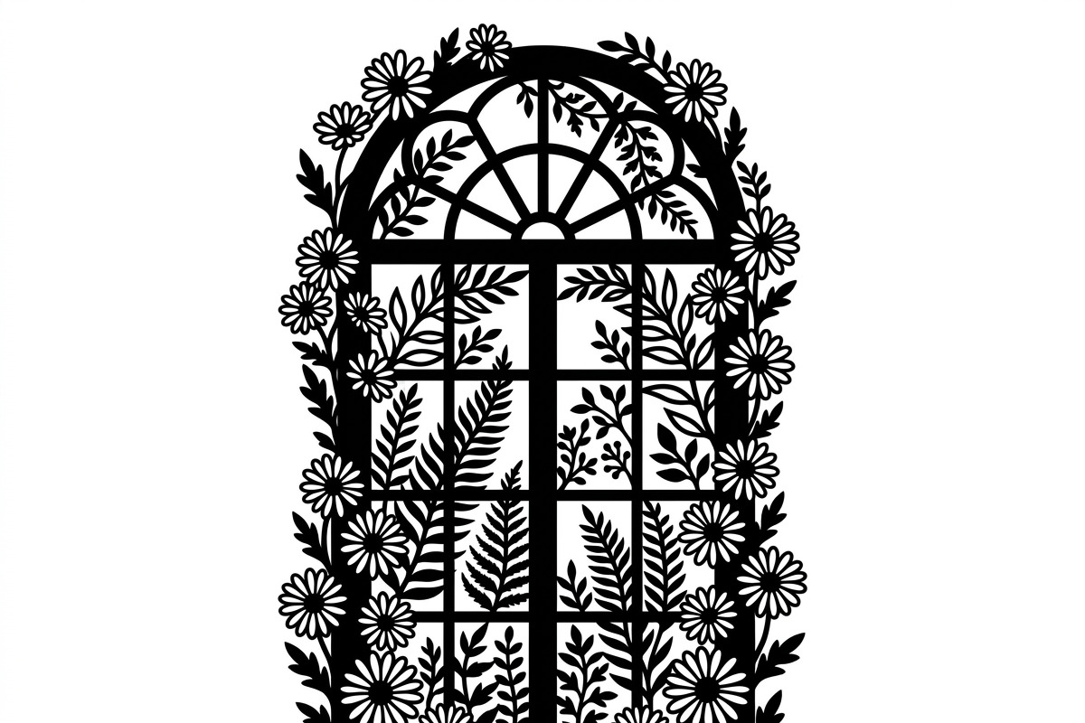 50 Floral French Window Ornament, a Decorative Illustration by Amazin_art (Photo 22 of 35)