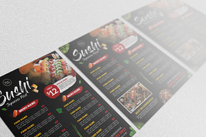 Shshi Restaurant Menu Flyer