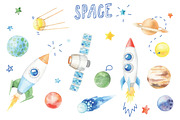watercolor BOY'S WORLD, a Background Graphic by artnLera (Thumbnail 4 of 6)
