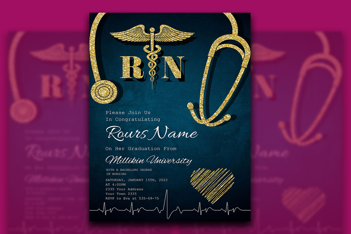 Editable Nursing Graduation, a Templates & Theme by iloveTemplate (Photo 1 of 2)