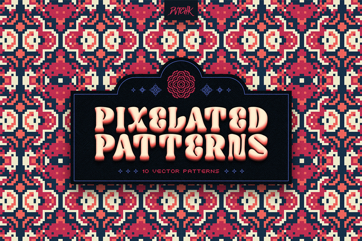Pixel Mosaic Patterns | Vol. 09, a Pattern Graphic by dvtchk (Photo 10 of 10)