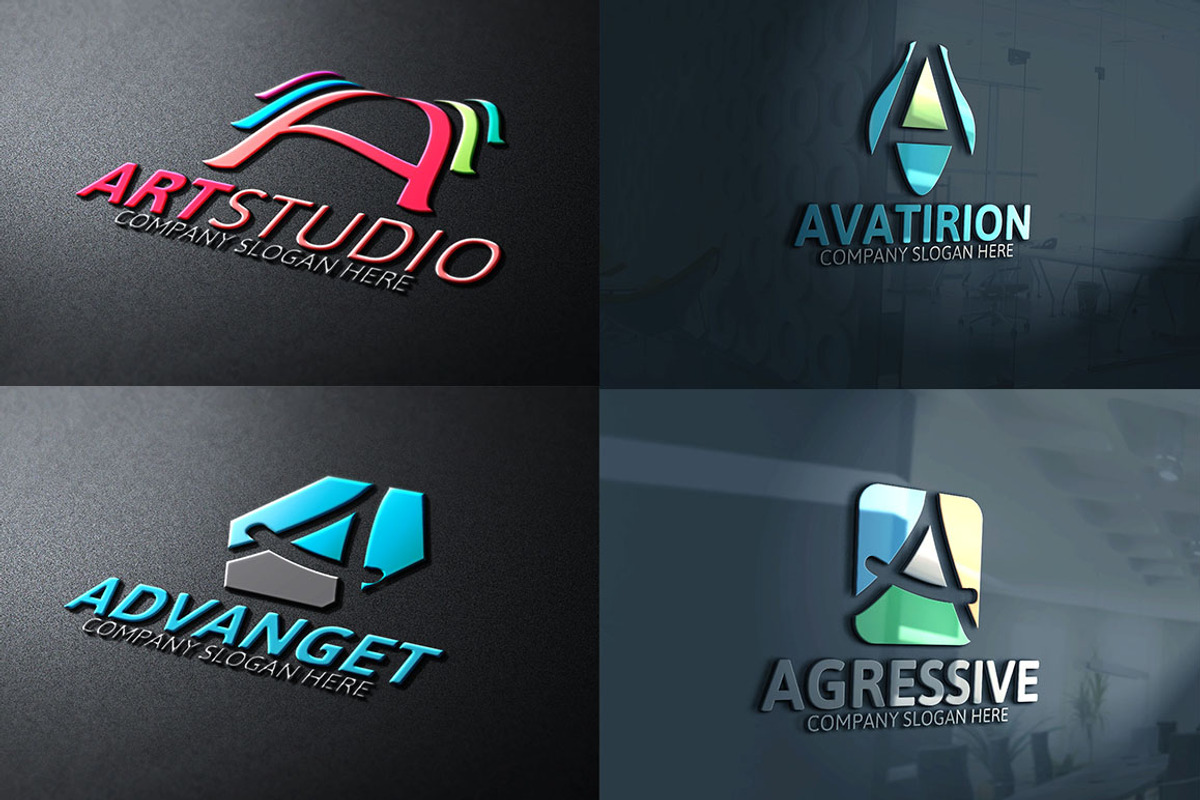 Letter A Logos Pack, a Branding & Logo Template by Josuf Media