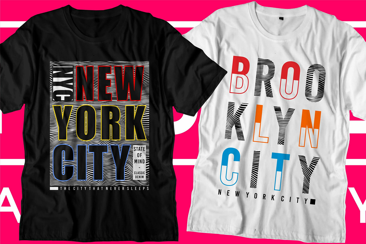 Urban City Typography T Shirt Design, a Graphic by D2PUTRI (Photo 23 of 26)