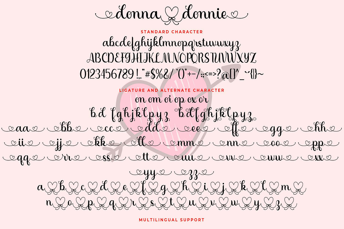 Donna Donnie - A Lovely Font, a Script Font by Doehantz Studio (Photo 7 of 8)