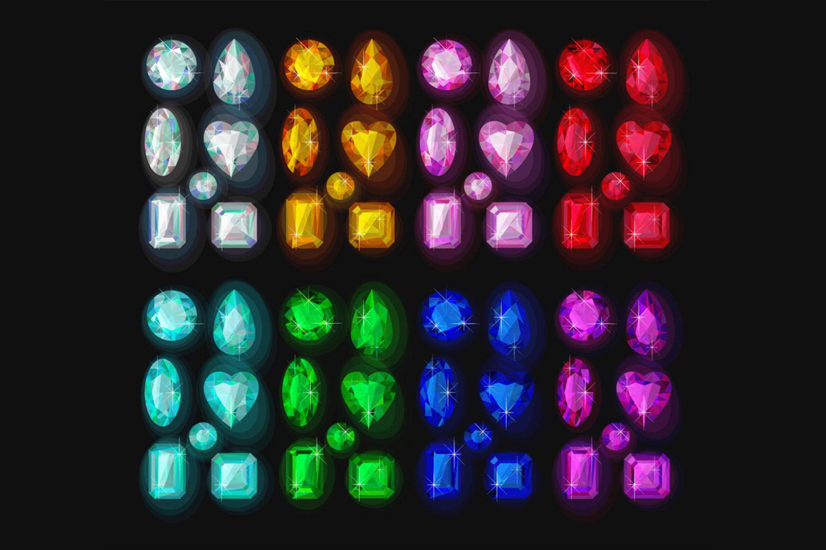 Gems Patterns, a Pattern Graphic by GreyLilac