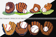Baseball Glove Clipart, a Graphic by Artnoy (Thumbnail 2 of 5)