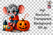 Fluffy Mouse PNG Clipart Bundle, a Graphic by Clipart Studio (Thumbnail 10 of 11)
