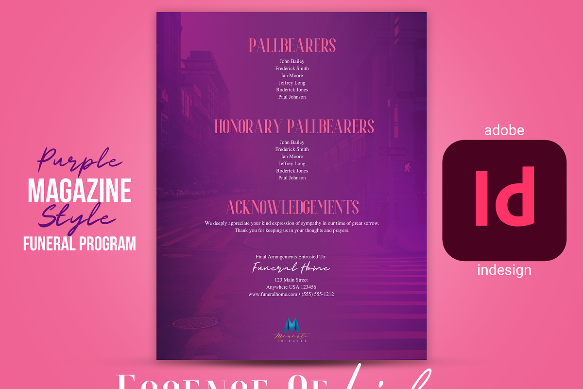 Tabloid Booklet | Funeral Program, a Stationery Template by Nate Bartlett Design (Photo 6 of 6)