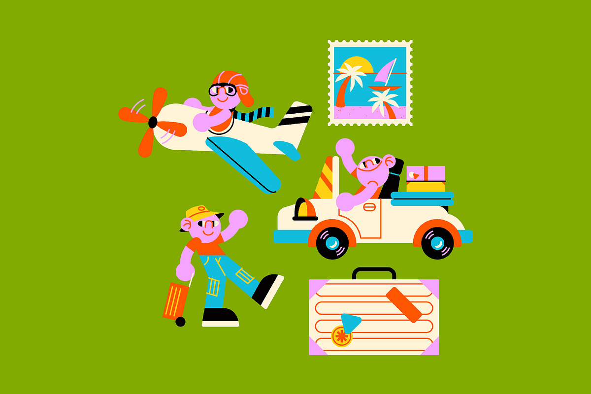 Travel Asset Illustration, an Object Illustration by graphicook