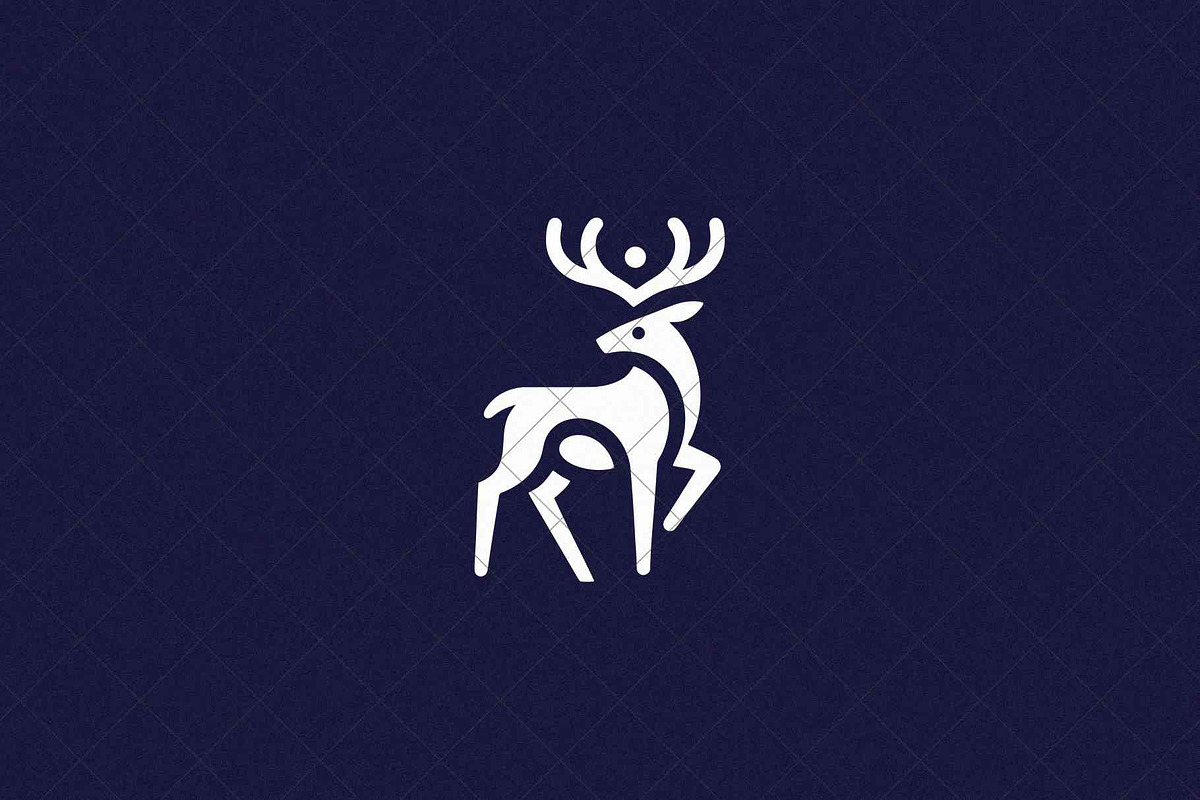 Minimalist Deer Emblem Reindeer, an Animal Illustration by Vectorium Studio (Photo 3 of 4)