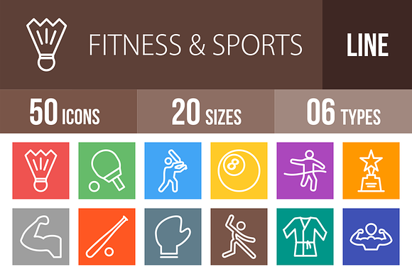 50 Fitness Sports Line Multicolor