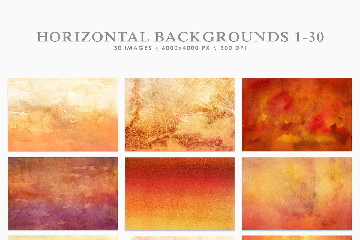 Autumn Watercolor Backgrounds, a Texture Graphic by ArtistMef (Photo 2 of 9)