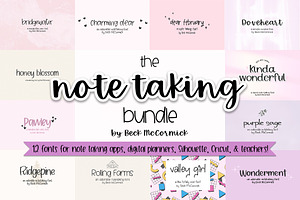 The Note Taking Font Bundle