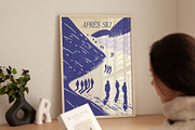 Apres Ski Blue Wall Print, an Illustration by RossiGalleria (Thumbnail 1 of 2)