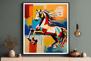 Oil Painting Horse Paintings Wall