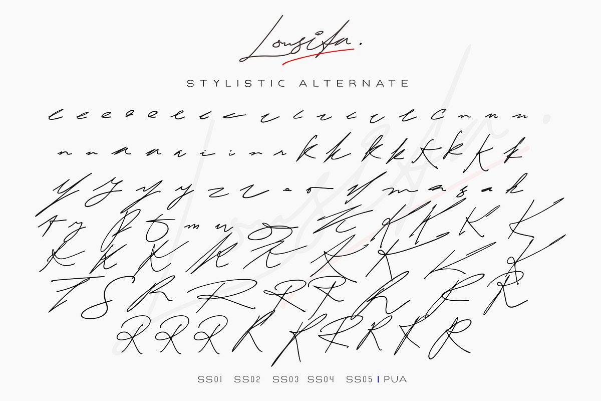 Lousita | Signature Script, a Script Font by Mozyen Studio (Photo 4 of 12)