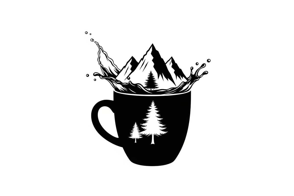 Mountain Coffee Cup Design Bundle, an Illustration by yasushie (Photo 9 of 31)