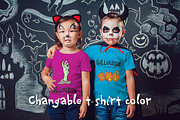 Halloween Kids T-Shirt Mock-Up, a Shirt Mockup by Freeman Studio (Thumbnail 3 of 19)