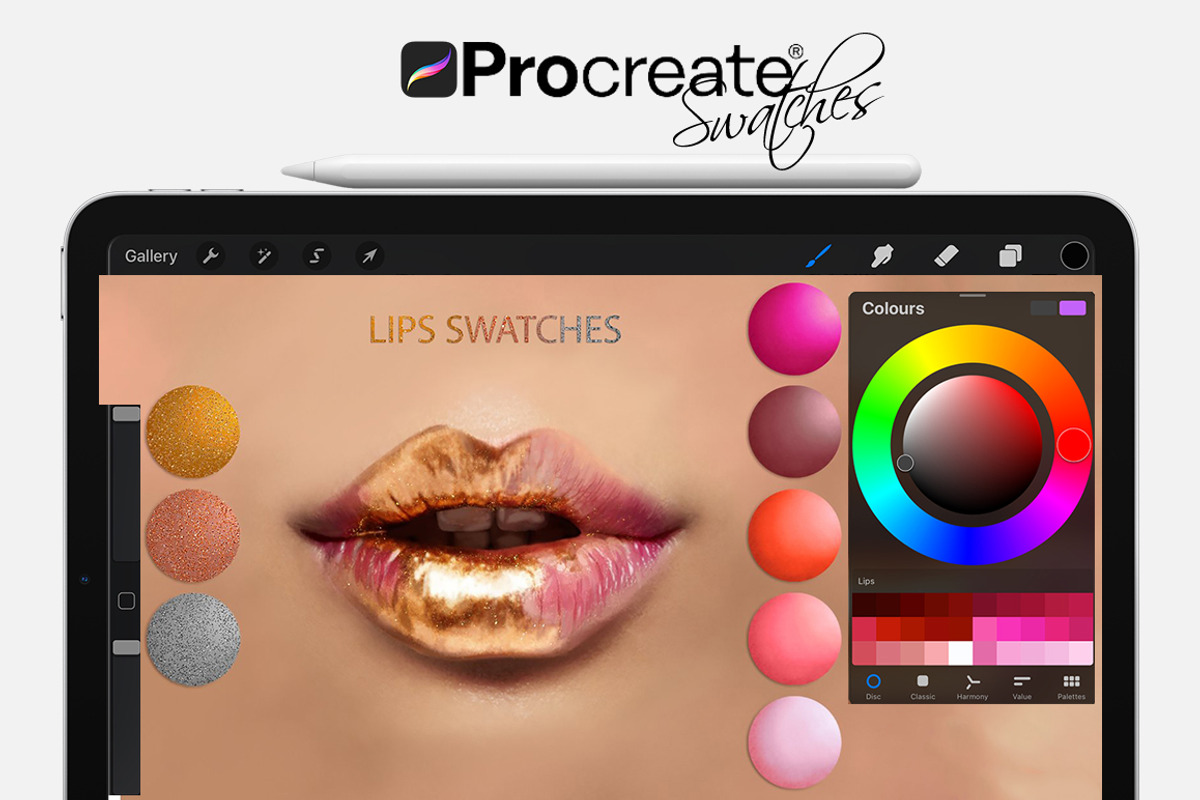Lips Swatches for Procreate, a Palette Add-On by FaeryDesign (Photo 2 of 3)