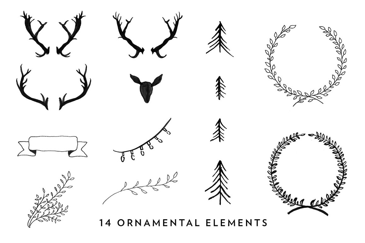 Hand Lettered Christmas Overlays, an Illustration by Boelter Design Co (Photo 6 of 6)