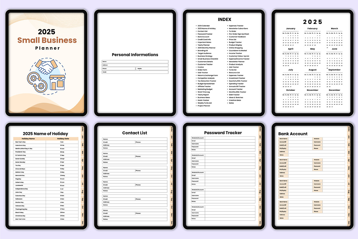 Digital 2025 Small Business Planner, a Stationery Template by Mustafiz (Photo 3 of 11)