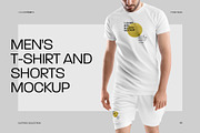 7 Men's T-Shirt and Shorts Mockups, a Shirt Mockup by Grow Design Craft Studio (Thumbnail 1 of 9)