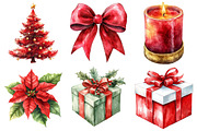 Christmas Elegant Red Clipart, an Illustration by Daily.Designs (Thumbnail 2 of 4)