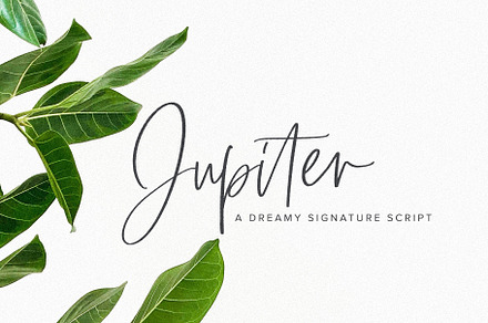 Jupiter | A Dreamy Signature Script, a Script Font by Jen Wagner Co
