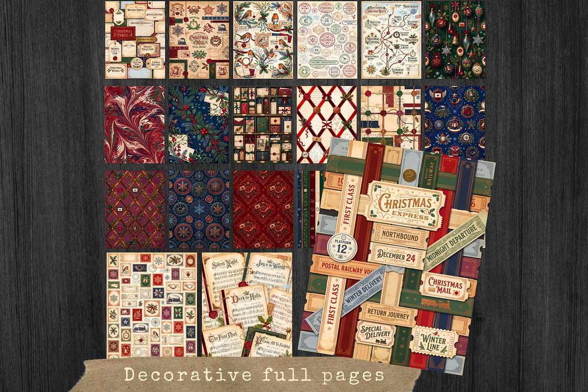 Christmas Correspondence journal kit, a Seasonal Illustration by ThatsDesignArt (Photo 8 of 20)