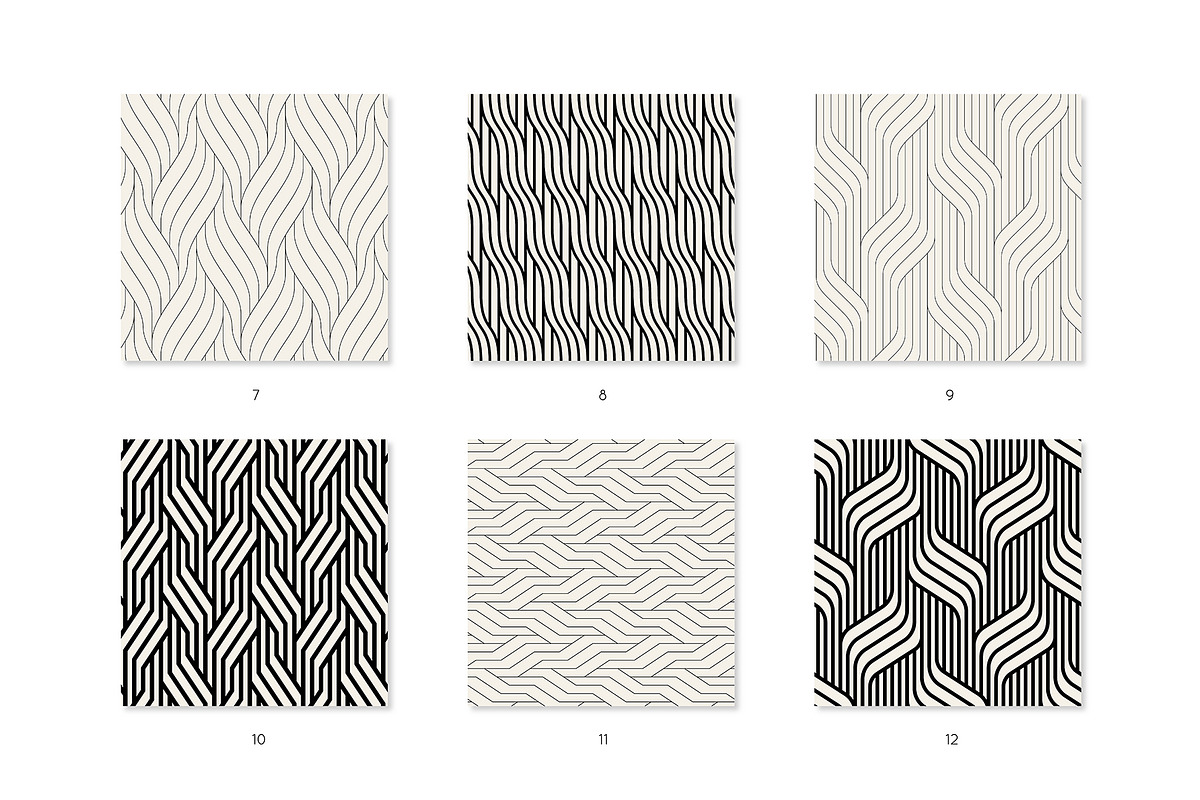 Herringbone Seamless Patterns Set, a Pattern Graphic by Curly_Pat (Photo 4 of 9)