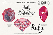Watercolor Birthstones Crystal Set, an Illustration by Alena Solonshchikova (Thumbnail 10 of 17)