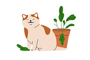 Cute, funny, comic cats. Cartoon set, an Animal Illustration by Good Studio (Thumbnail 9 of 20)
