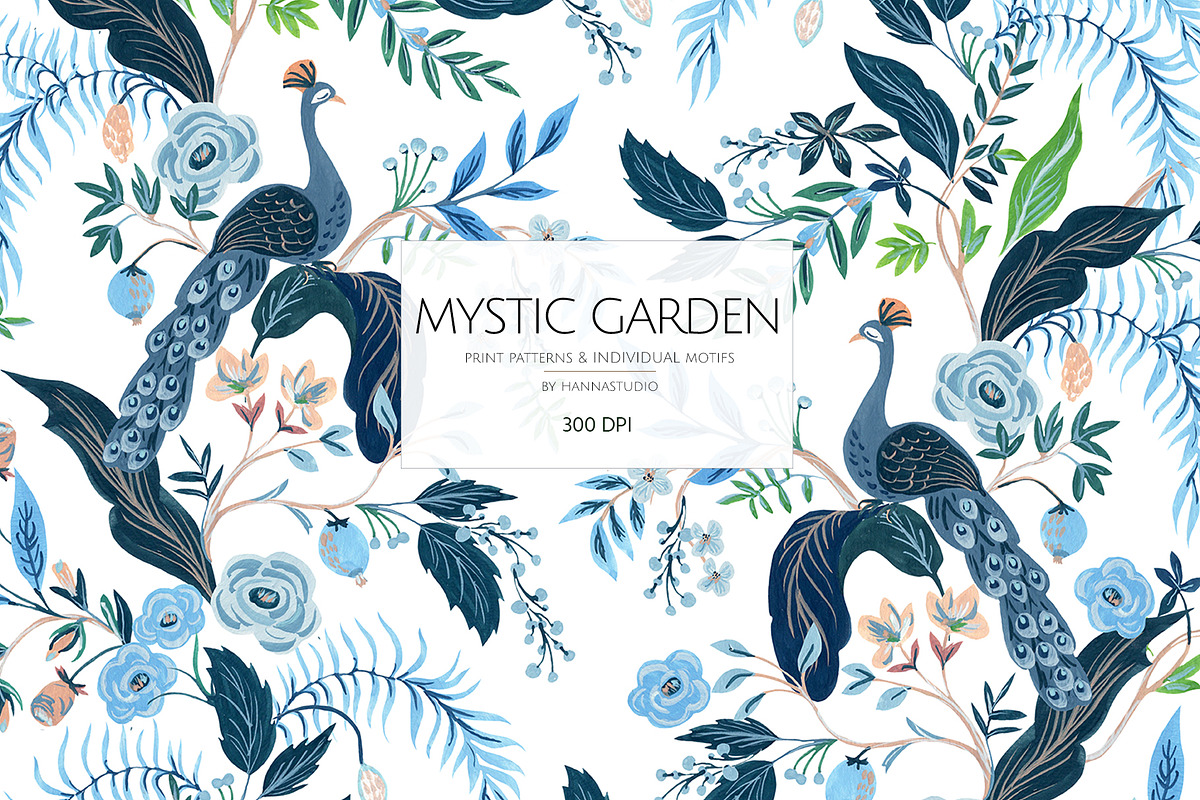 Mystic garden, luxury Print Patterns, a Pattern Graphic by HannaStudio (Photo 1 of 7)