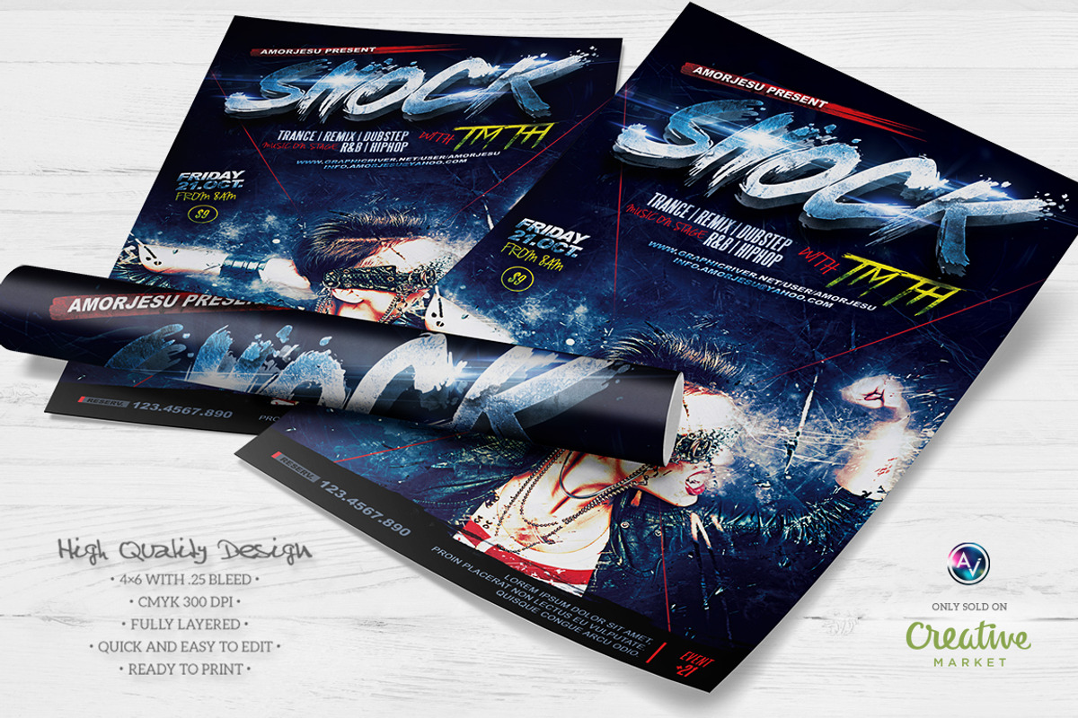 Shock Flyer Template, a Flyer Template by Amorjesu.com (Photo 2 of 4)