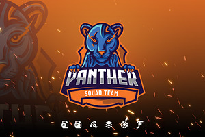 Panther Esports Gaming Mascot Logo, a Branding & Logo Template by FarhanYousaf